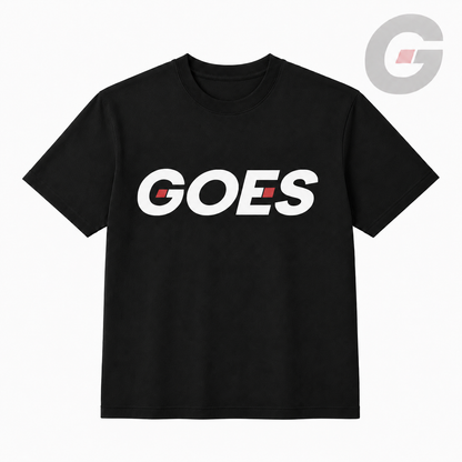 The GOES Essential Tee — soft cotton, relaxed fit, signature GOES chest logo. Faith-driven everyday streetwear by God On Every Side.
