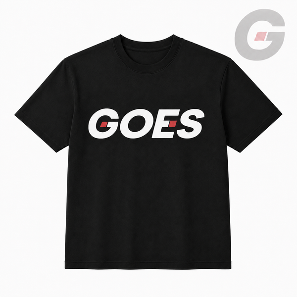 The GOES Essential Tee — soft cotton, relaxed fit, signature GOES chest logo. Faith-driven everyday streetwear by God On Every Side.