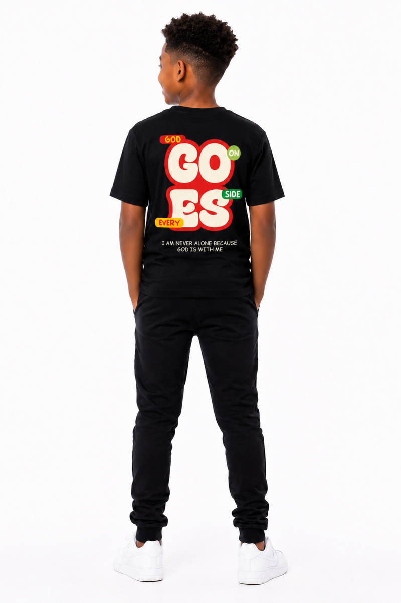GOES Never Alone Kids T-shirt | God On Every Side